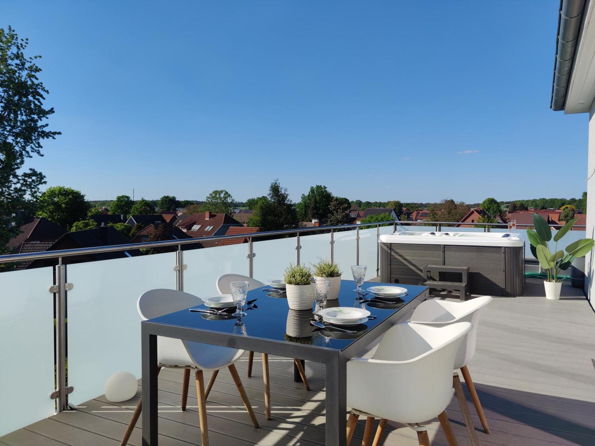 Penthouse Mit Whirlpool Im Herzen Von Niedersachsen Burgwedel  Buitenkant foto